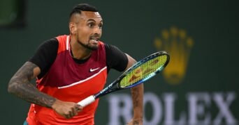 Nick Kyrgios at the BNP Paribas Open at the Indian Wells Tennis Garden.