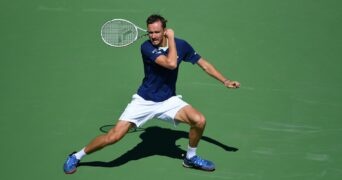 Daniil Medvedev at the BNP Paribas Open 2022