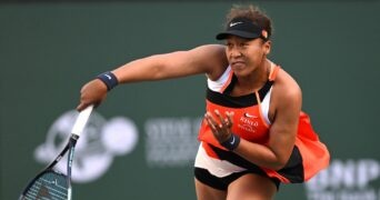 Naomi Osaka (JPN) at the BNP Paribas Open at the Indian Wells Tennis Garden.