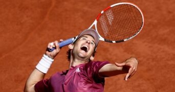 Austria's Dominic Thiem in action at the ATP Masters 1000 in Rome in May 2021