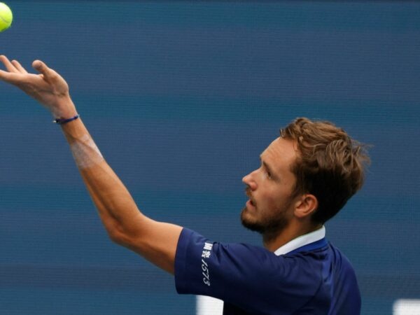 Daniil Medvedev at the Miami Open at Hard Rock Stadium.