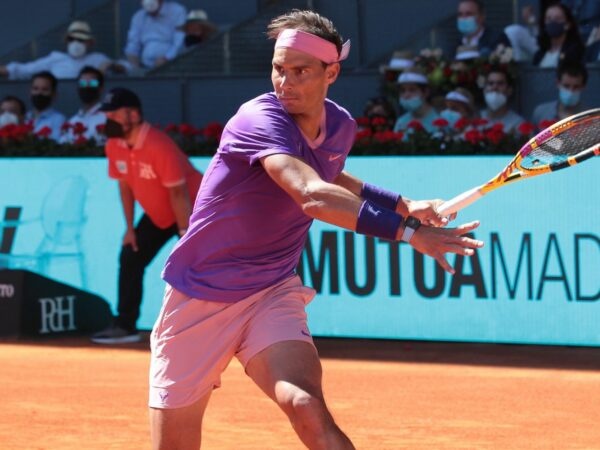 Rafael Nadal, Spain, during Mutua Madrid Open in May 2021