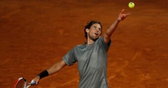 Austria's Dominic Thiem in action at the Italian Open