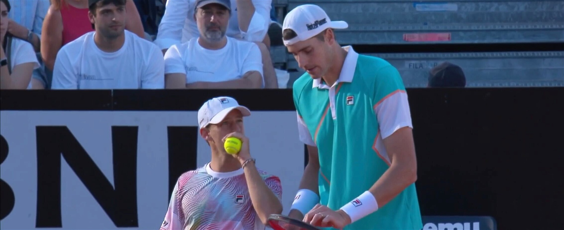 Tennis Isner Schwarztman wow Rome crowd with their play and combination