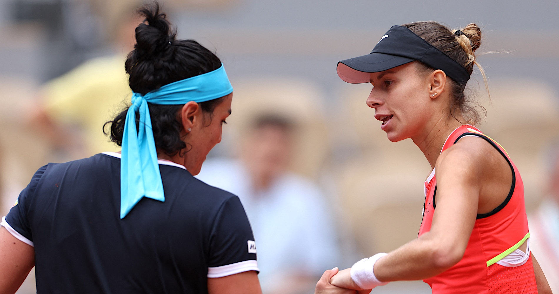 Ons Jabeur and Magda Linette, Roland-Garros 2022