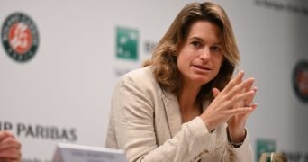 Amelie Mauresmo at the Roland-Garros 2022 Press Conference