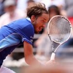 Russia's Daniil Medvedev in action during his second round match against Serbia's Laslo Djere at the French Open
