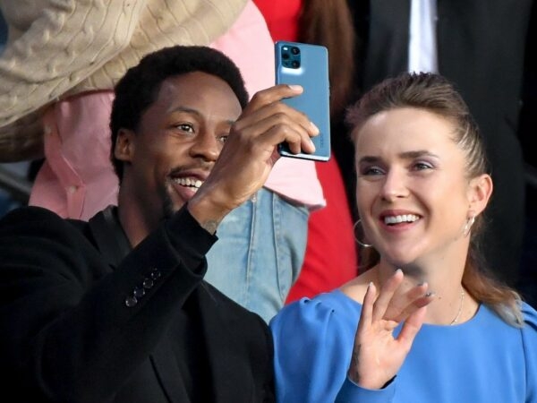 Gael Monfils, Elina Svitolina at PSG vs Lyon in Parc des Princes, Paris, France, on September 19, 2021