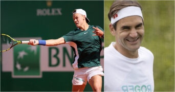 Holger Rune and Roger Federer