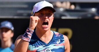 Poland's Iga Swiatek during her quarter final match at the Italian Open