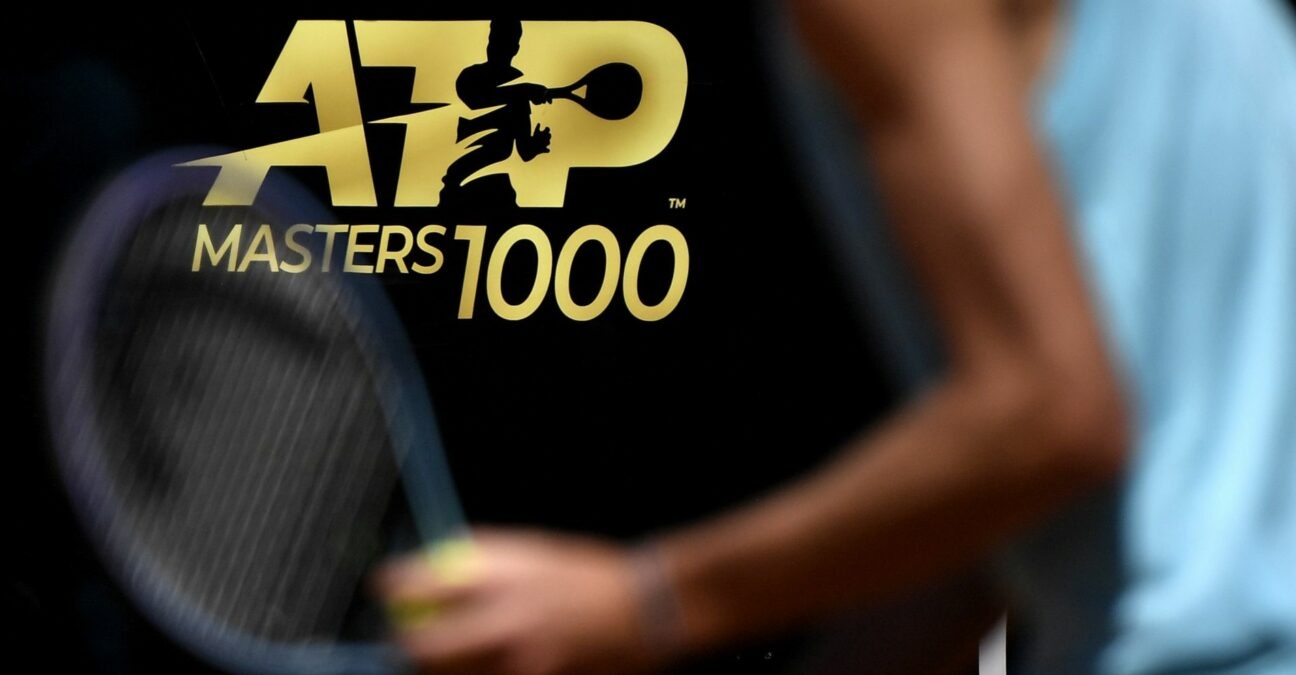 ATP Tour ATP Masters 1000 logo at the Internazionali BNL D'Italia tennis tournament at Foro Italico in Rome, Italy