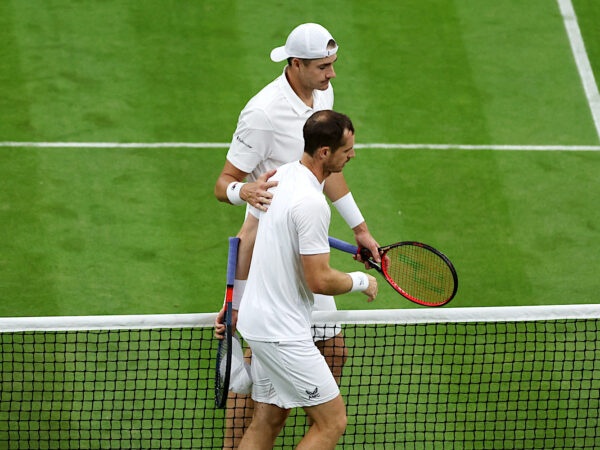 John Iner and Andy Murray, Wimbledon 2022