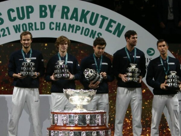 Team Russia in Podium during the Davis Cup 2021