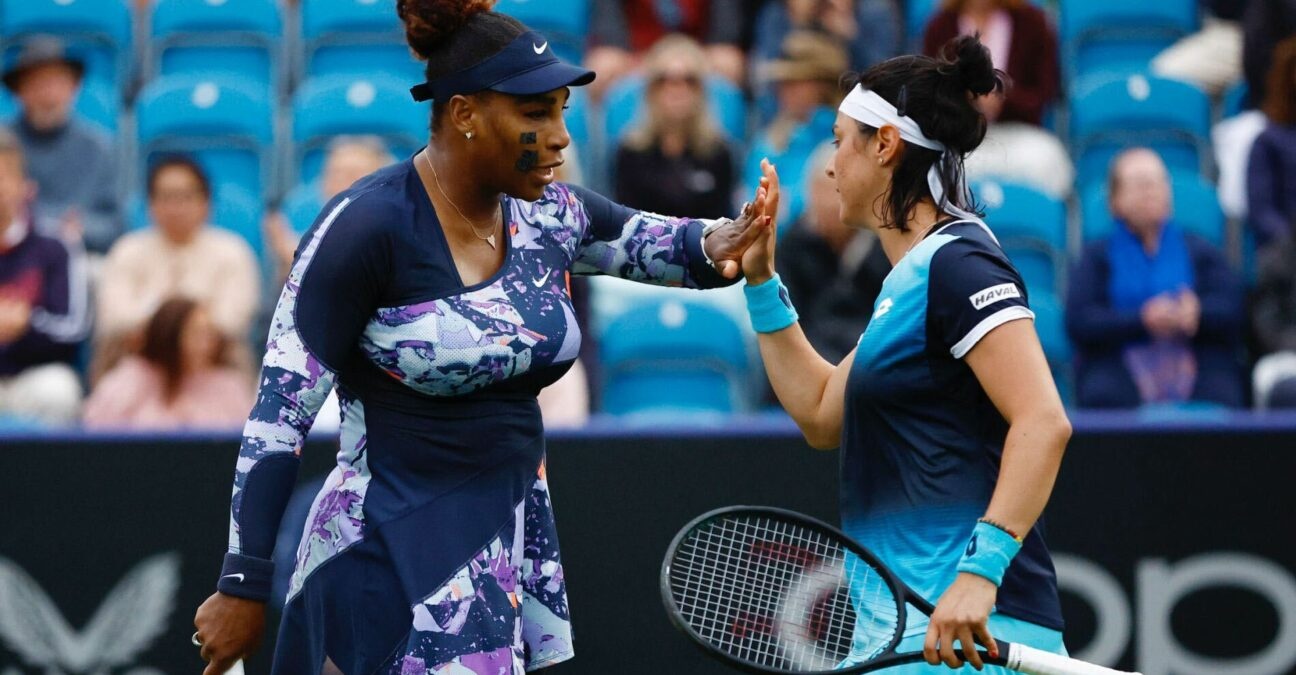 Serena Williams and Ons Jabeur at Eastbourne