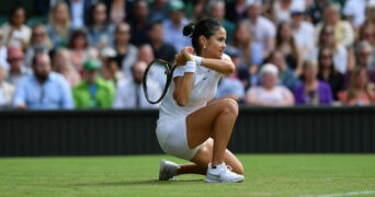 Emma Raducanu at Wimbledon, 2022