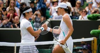 Ons Jabeur & Iga Swiatek at the 2021 Wimbledon Championships