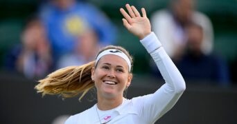 Czech Republic's Marie Bouzkova at Wimbledon