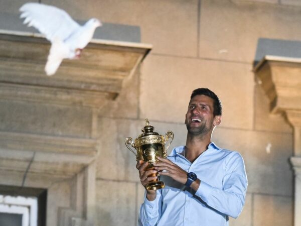 Novak Djokovic greets fans in Belgrade after winning Wimbledon 2022