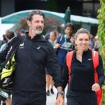 Patrick Mouratoglou and Simona Halep, Wimbledon 2022