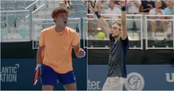 Ben Shelton and Anders Martin at the ATP Atlanta Open