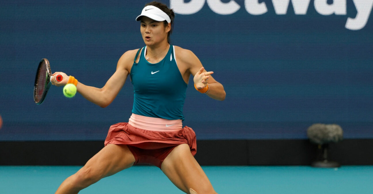 Emma Raducanu at the Miami Open in March 2022