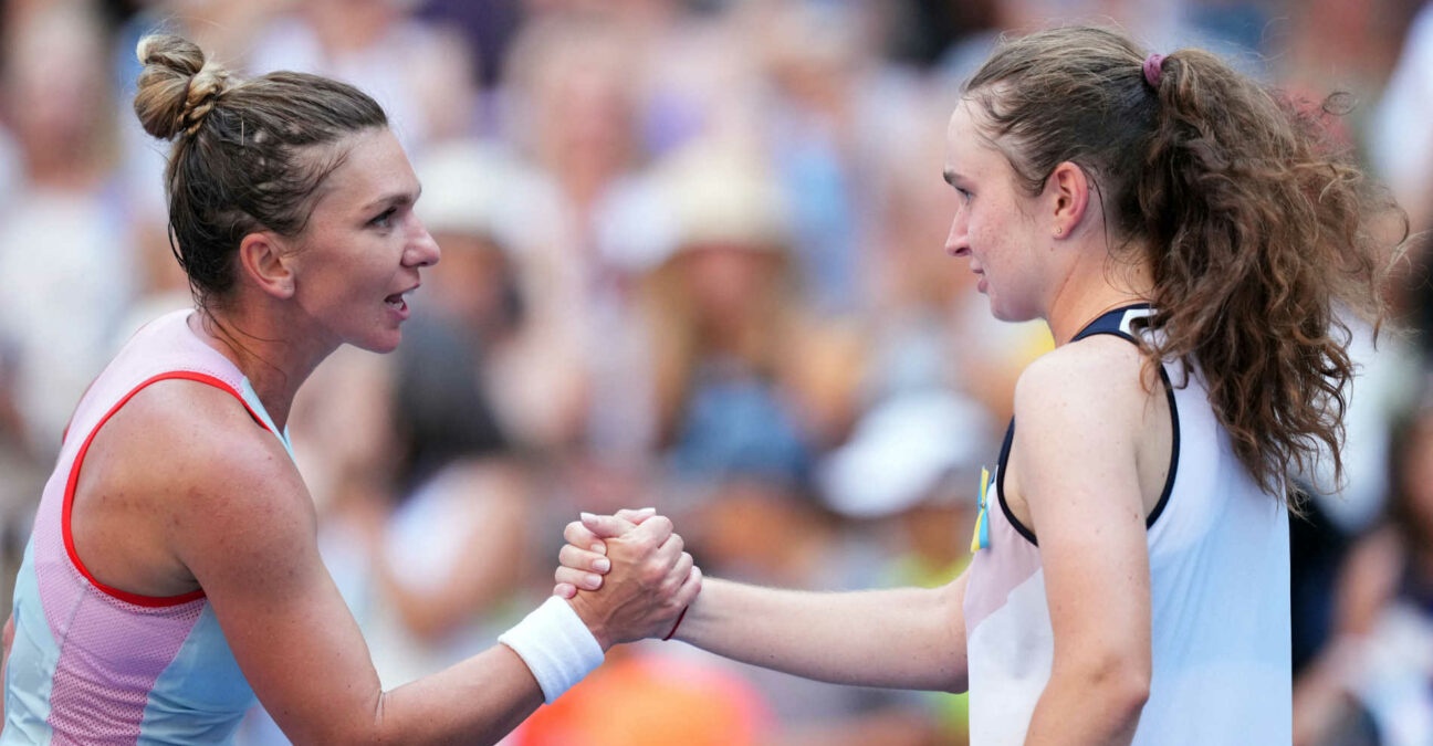 Simona Halep and Daria Snigur, US Open 2022