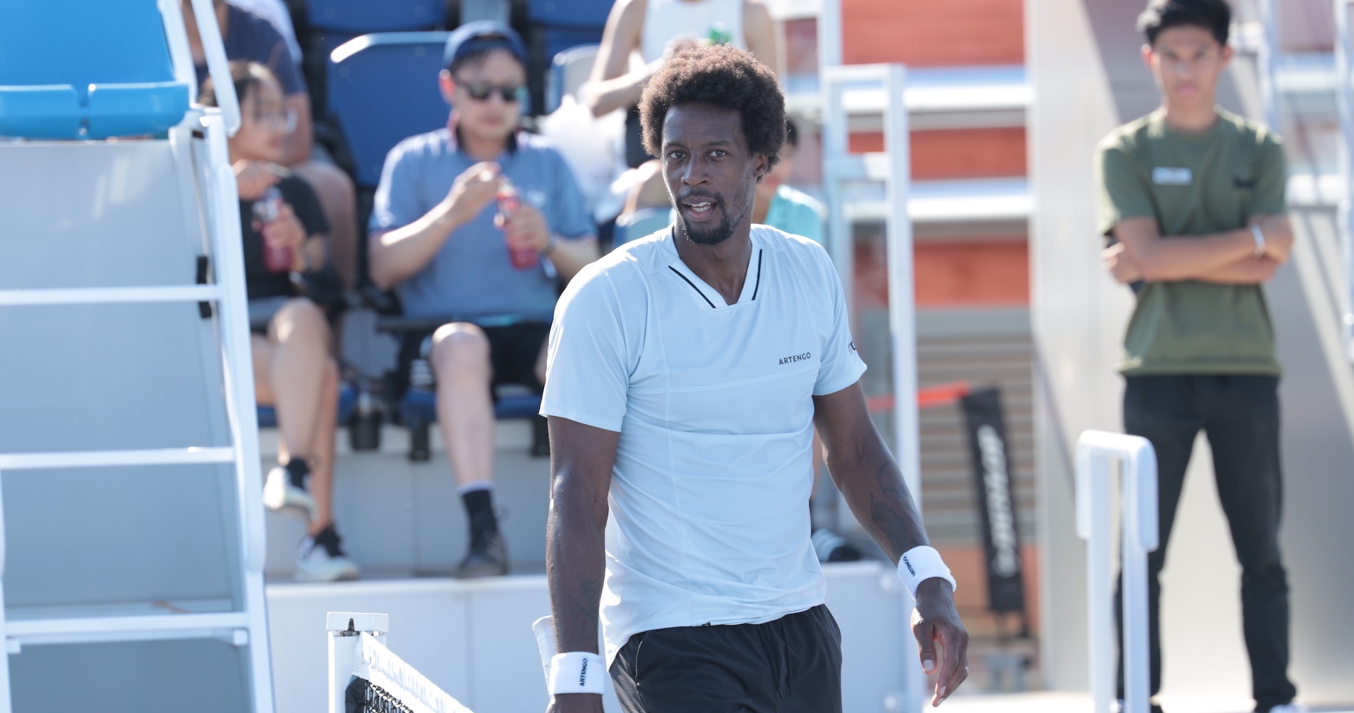 Gaël Monfils practicing