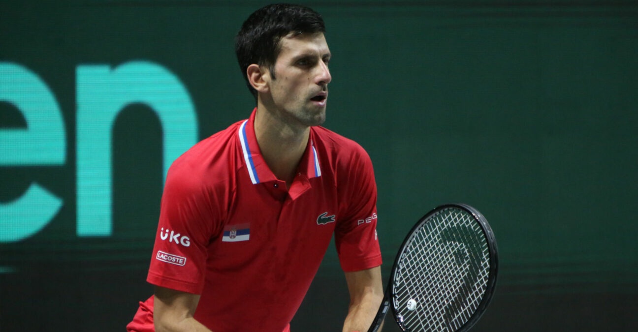 Novak Djokovic at the 2021 Davis Cup