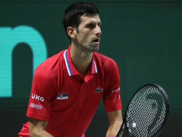 Novak Djokovic at the 2021 Davis Cup