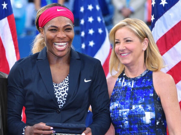 Serena Williams and Chris Evert