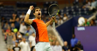 Carlos Alcaraz at the 2022 US Open in New York