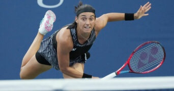 Caroline Garcia at the 2022 US Open in New York