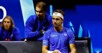 Casper Ruud and Rafael Nadal at the 2022 Laver Cup