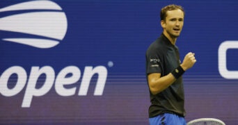 Daniil Medvedev at the 2022 US Open in New York