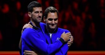 Djokovic and Federer Laver Cup