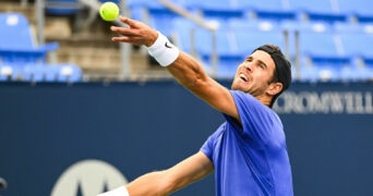 Karen Khachanov at the 2022 Canadian Open in Montreal