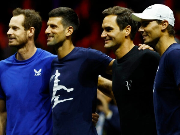 Murray Djokovic Federer Nadal at the 2022 Laver Cup