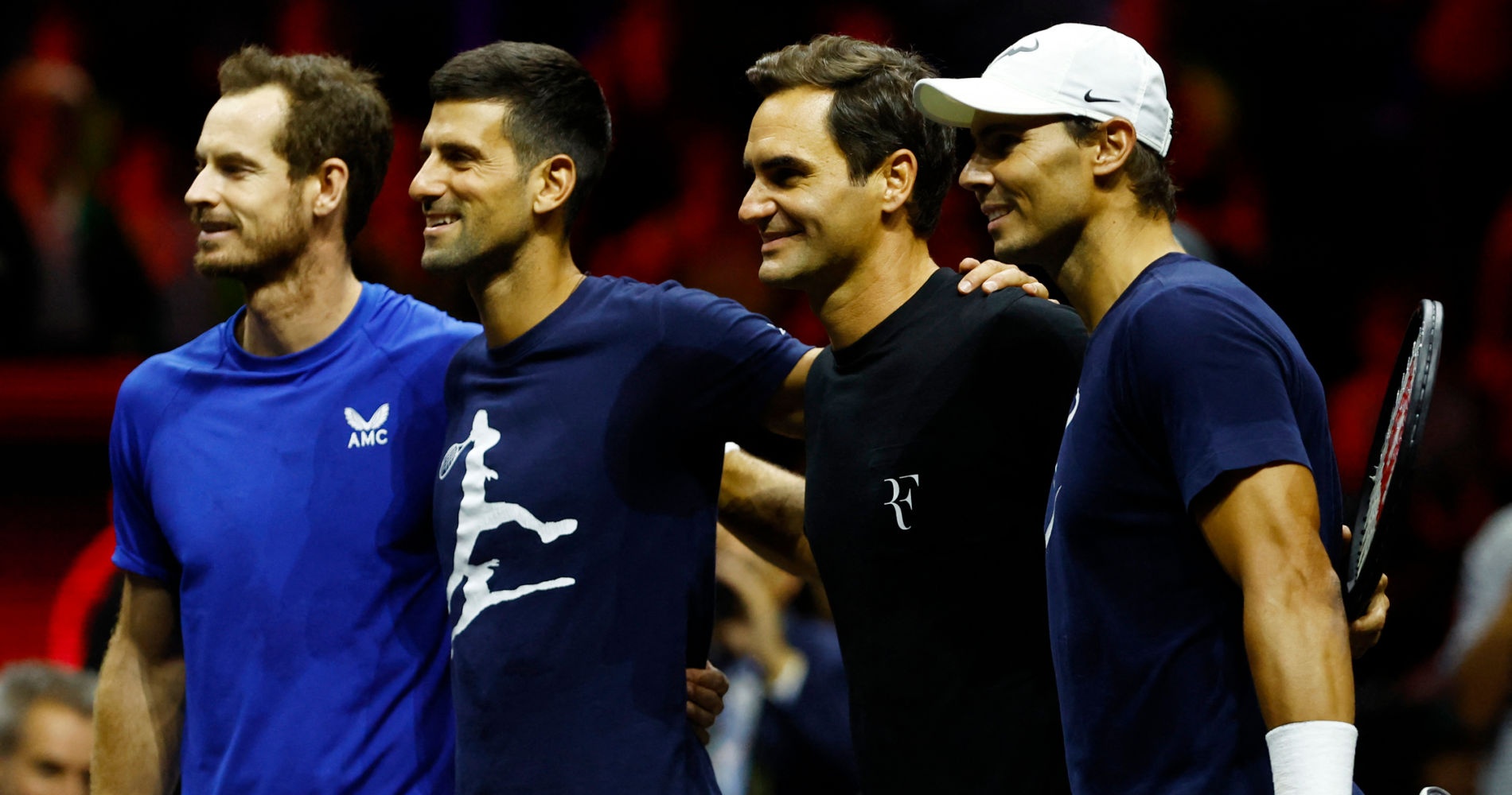 Murray Djokovic Federer Nadal at the 2022 Laver Cup