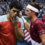 Carlos Alcaraz and Casper Ruud before the US Open final