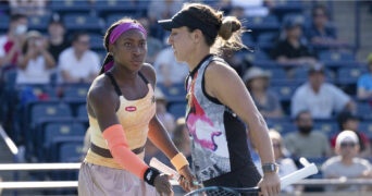 Coco Gauff and Jessica Pegula at the 2022 National Bank Open in Toronto