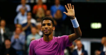 Felix Auger-Aliassime after his semi-final win at the 2022 Swiss Indoors in Basel