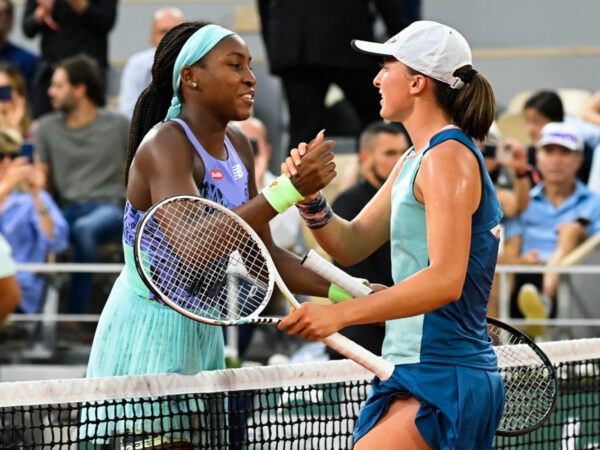 Iga Swiatek and Coco Gauff at the 2022 French Open