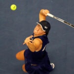 Iga Swiatek, seen here at the Ostrava Open, continues to lead the WTA rankings