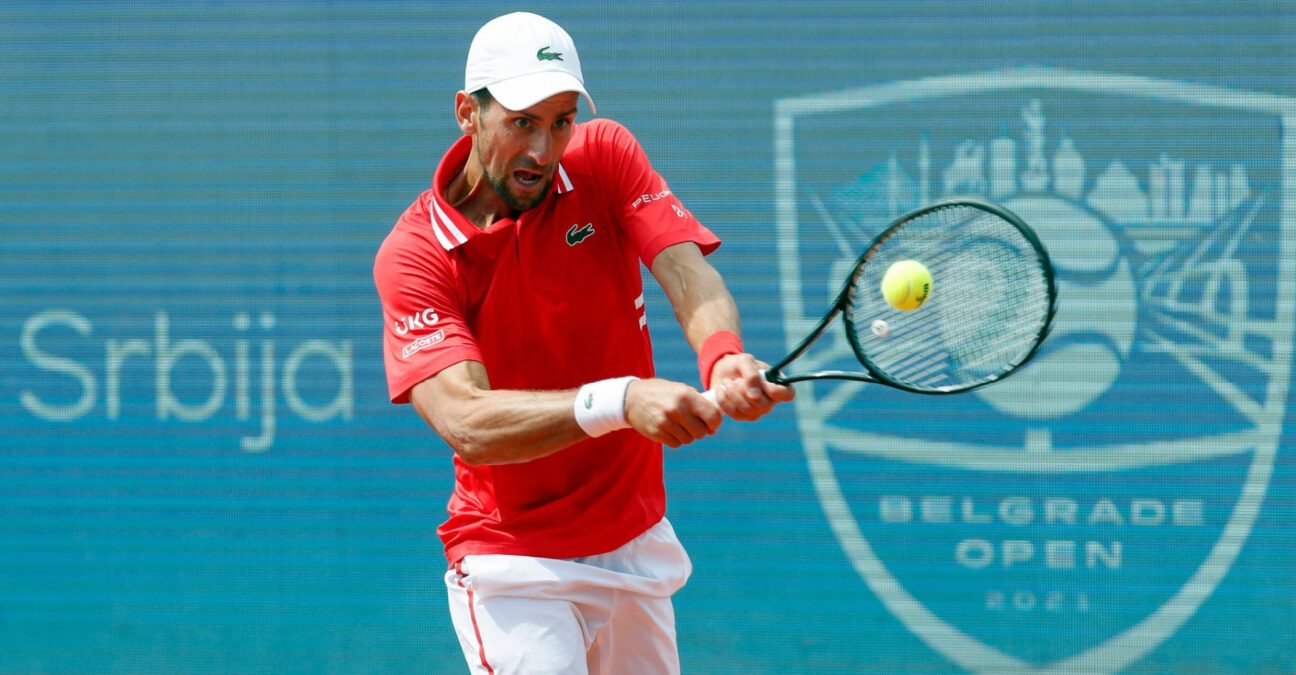 Novak Djokovic at the Serbian Open in 2021