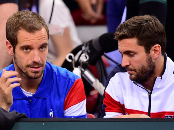 Richard Gasquet and Gilles Simon at the Davis Cup in 2017