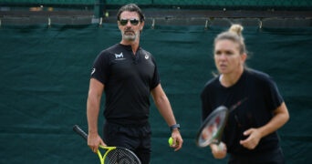 Simona Halep and Patrick Mouratoglou