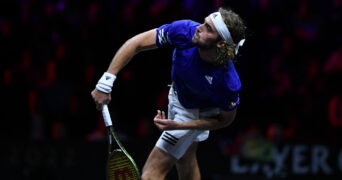 Stefanos Tsitsipas at the 2022 Laver Cup