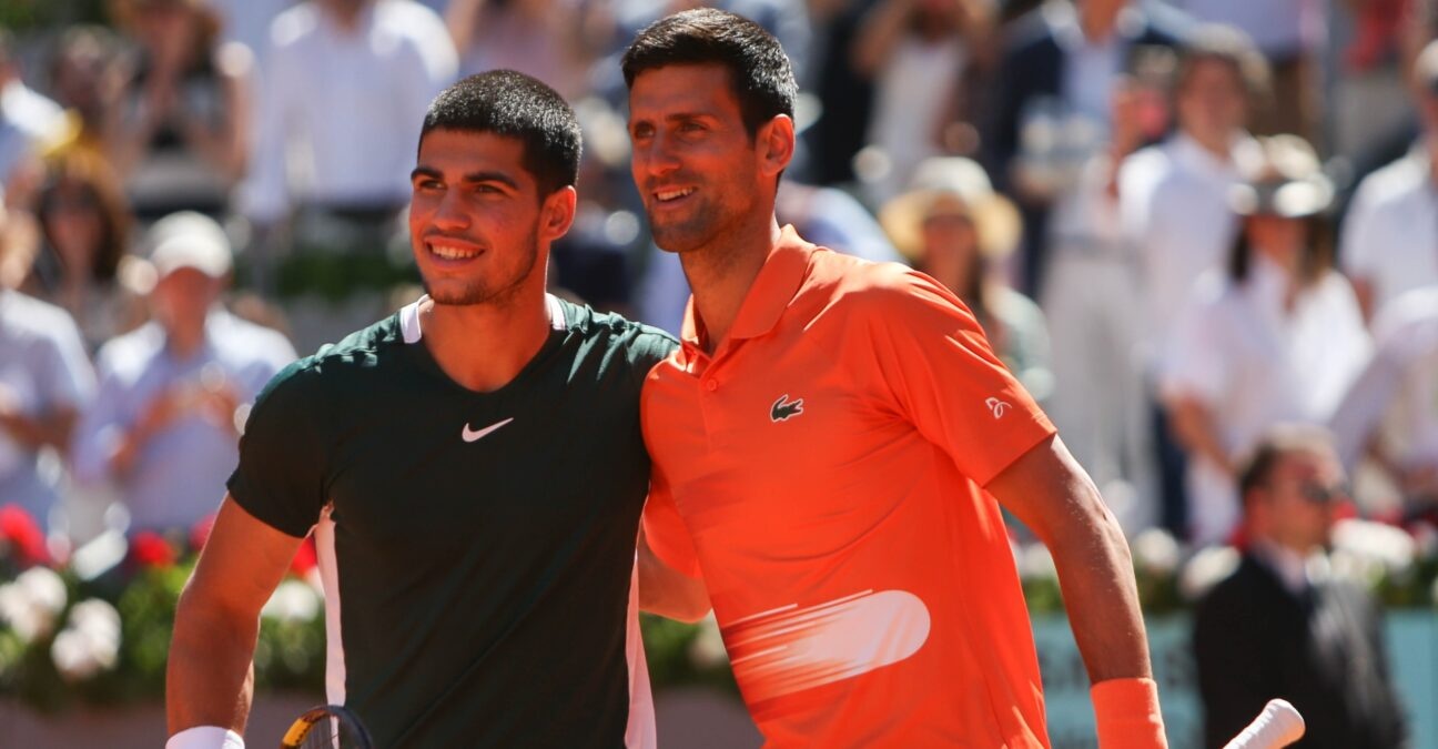 Carlos Alcaraz and Novak Djokovic