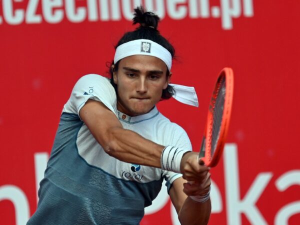 Mattia Bellucci of Italy returns a ball to Dennis Novak of Austria during their second round match at the ATP Challenger Pekao Open tennis tournament in Szczecin, Poland, 15 September 2022. || 241541_0004 tennis