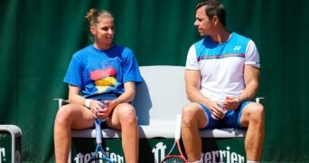 Karolina Pliskova and Sascha Bajin